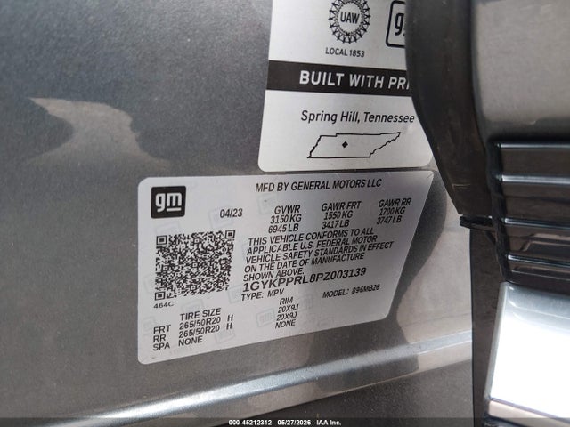1GYKPPRL8PZ003139 Cadillac Lyriq Awd Luxury