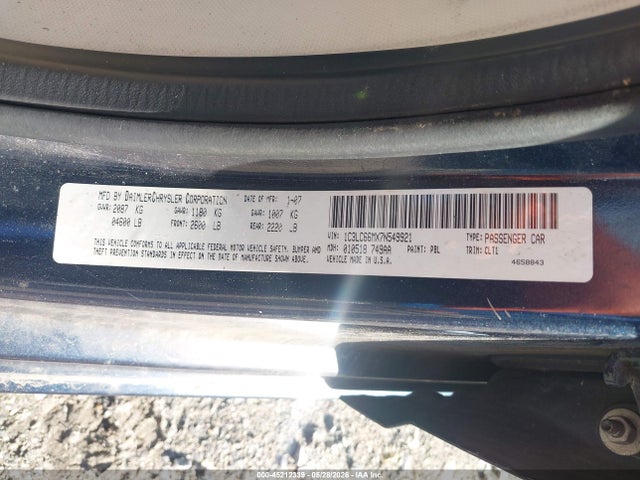 45212339 :رقم المزاد ، 1C3LC66MX7N549921 vin ، 2007 Chrysler Sebring Limited مزاد بيع