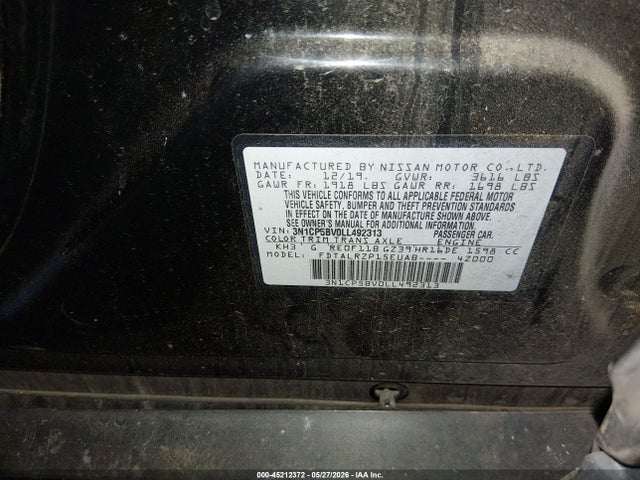 3N1CP5BV0LL492313 Nissan Kicks S Xtronic Cvt
