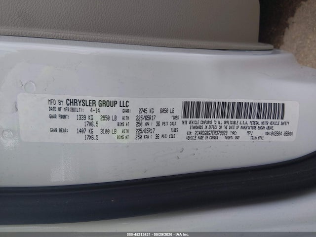 Dodge Grand Caravan Se 2014 2C4RDGBG7ER379929 Image 9