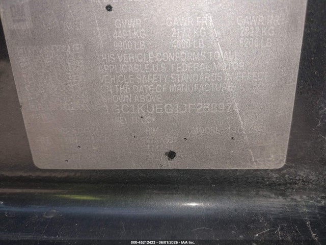 1GC1KUEG1JF258974 Chevrolet Silverado 2500hd Wt