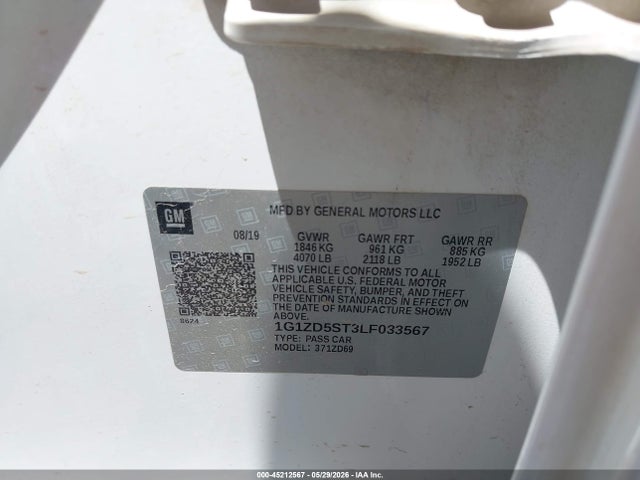 1G1ZD5ST3LF033567 Chevrolet Malibu Fwd Lt