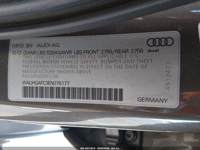 WAUHGAFC3EN076177 Audi A6 3.0t Premium Plus