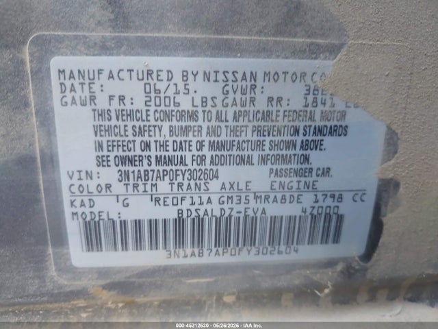 Nissan SENTRA SV 2015 3N1AB7AP0FY302604 Image 9