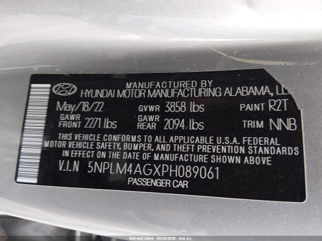 Hyundai ELANTRA SEL 2023 5NPLM4AGXPH089061 Image 9
