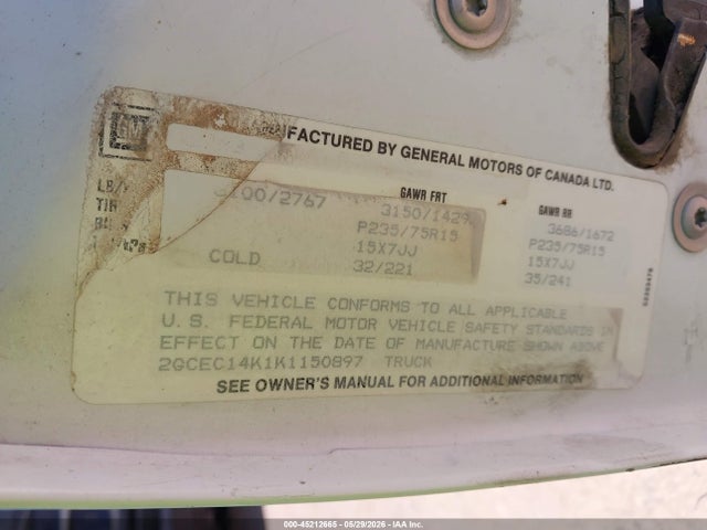 Продаж на аукціоні авто 1989 Chevrolet Gmt-400 C1500, vin: 2GCEC14K1K1150897, номер лоту: 45212665