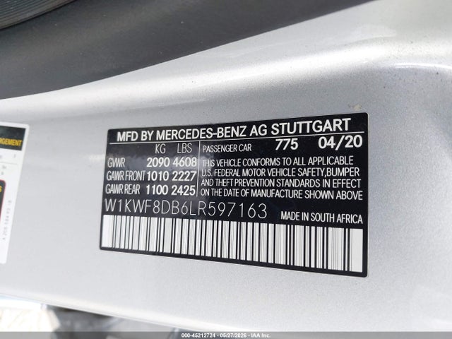W1KWF8DB6LR597163 Mercedes-Benz C 300