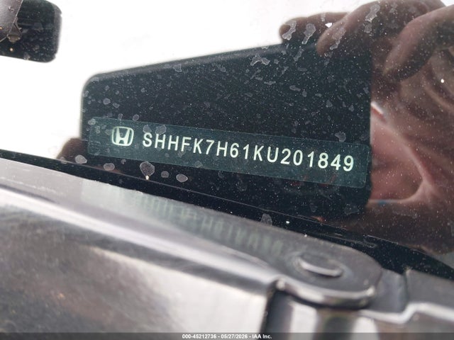Aukcja sprzedaży 2019 Honda Civic Ex, vin: SHHFK7H61KU201849, numer aukcji: 45212736
