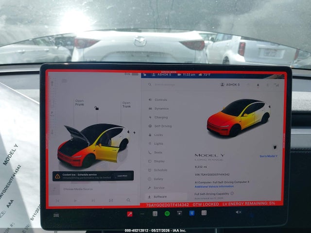 Aukcja sprzedaży 2026 Tesla Model Y Premium Rear-wheel Drive/rear-wheel Drive, vin: 7SAYGDED0TF414342, numer aukcji: 45212812