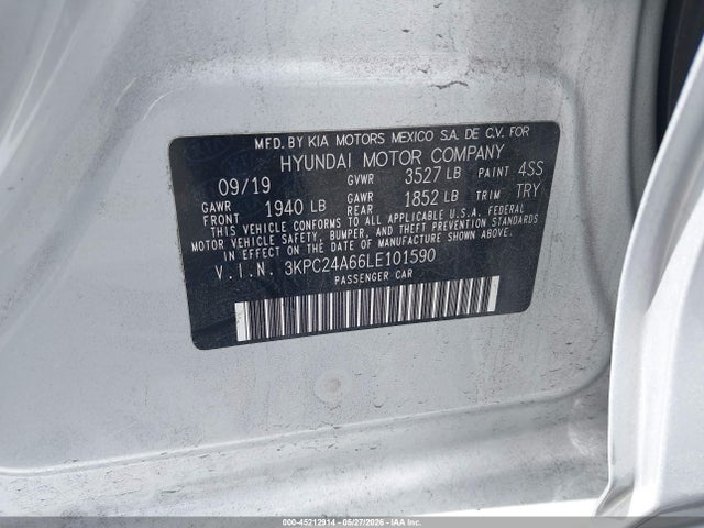 Hyundai ACCENT SE 2020 3KPC24A66LE101590 Image 9