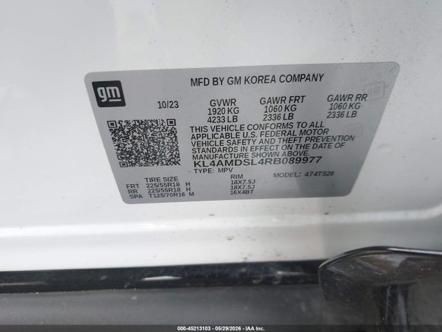KL4AMDSL4RB089977 Buick Encore Gx Sport Touring Fwd