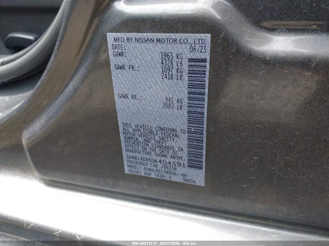 1N4BL4DV6SN404591 Nissan Altima Sv Fwd