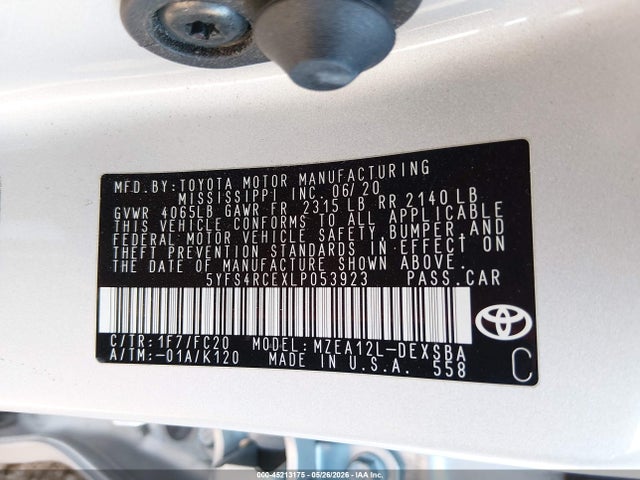 Toyota COROLLA SE 2020 5YFS4RCEXLP053923 Image 9