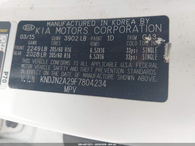 KNDJN2A29F7804234 KIA Soul