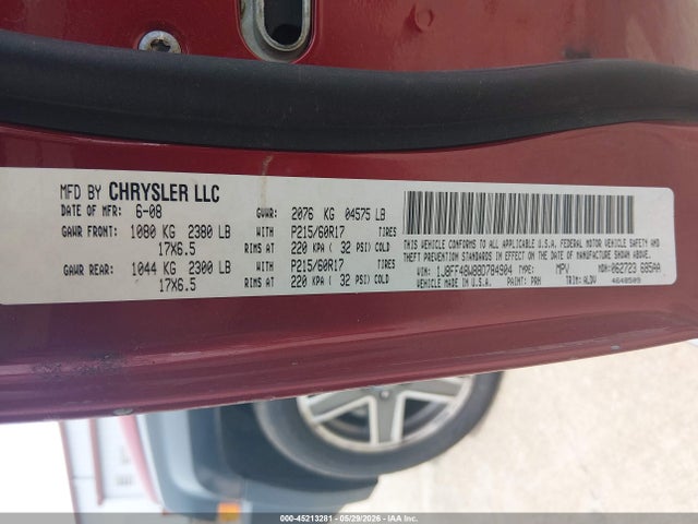 Продаж на аукціоні авто 2008 Jeep Patriot Limited, vin: 1J8FF48W88D784904, номер лоту: 45213281