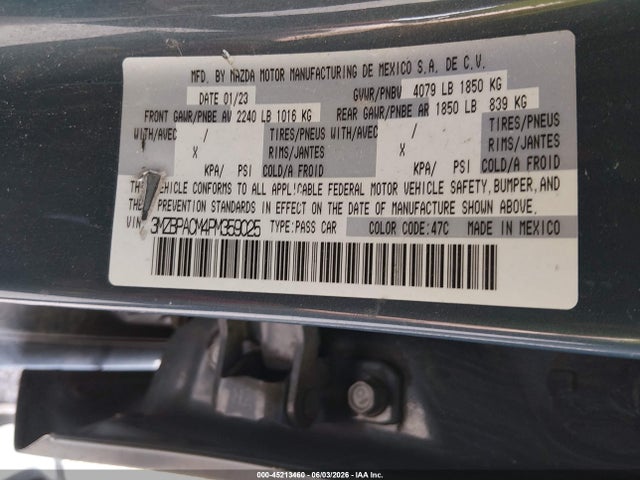 Mazda Mazda3 2.5 S Carbon Edition 2023 3MZBPACM4PM359025 Image 9