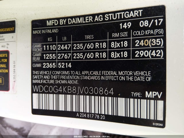 Продаж на аукціоні авто 2018 Mercedes-benz Glc 300 4matic, vin: WDC0G4KB8JV030864, номер лоту: 45213492