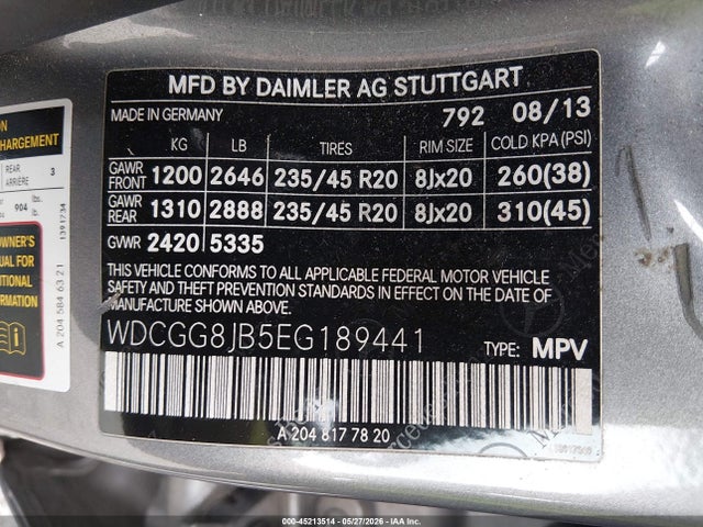 Продажа на аукционе авто 2014 Mercedes-benz Glk 350 4matic, vin: WDCGG8JB5EG189441, номер лота: 45213514