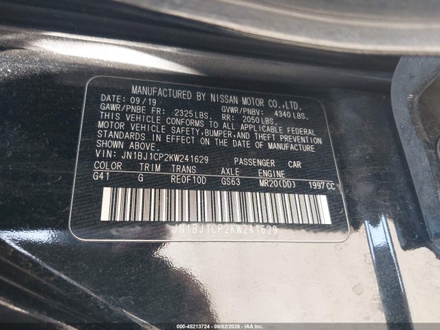JN1BJ1CP2KW241629 Nissan Rogue Sport Sl