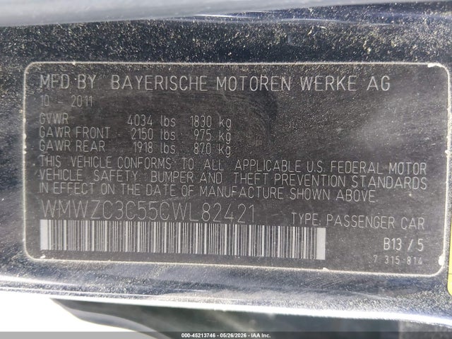 Продажа на аукционе авто 2012 Mini Cooper S Countryman, vin: WMWZC3C55CWL82421, номер лота: 45213746
