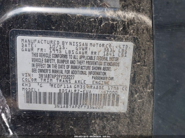 Nissan SENTRA SR 2015 3N1AB7AP2FY356227 Image 9