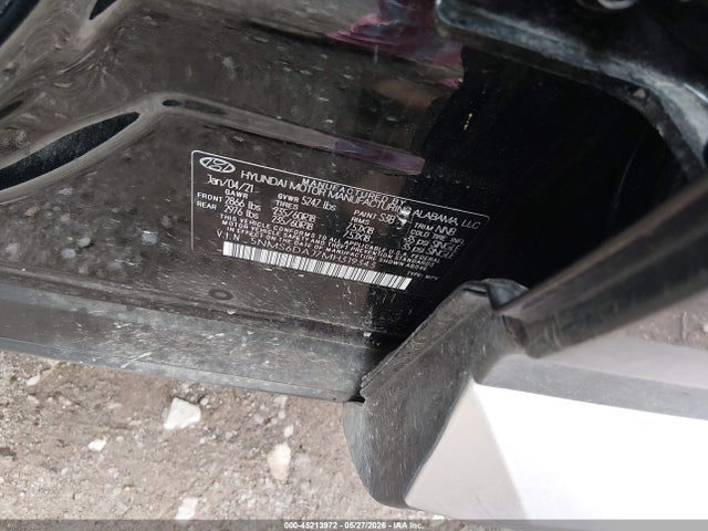 2021 Hyundai Santa Fe Sel მანქანა იყიდება აუქციონზე, vin: 5NMS6DAJ7MH319343, აუქციონის ნომერი: 45213972