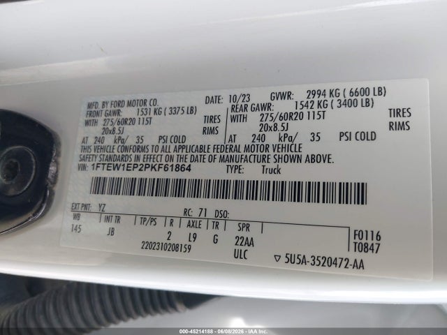 Ford F-150 Xl 2023 1FTEW1EP2PKF61864 Image 9