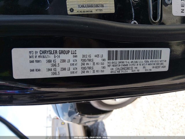 Aukcja sprzedaży 2014 Jeep Compass Sport, vin: 1C4NJCBA6ED882155, numer aukcji: 45214308