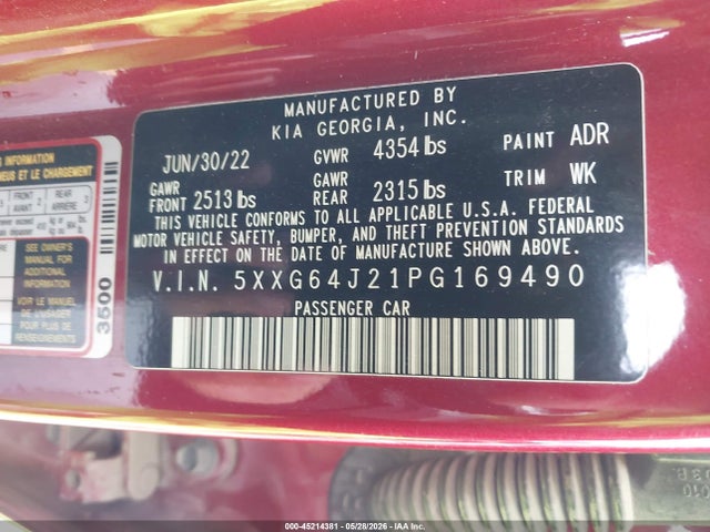 KIA K5 Gt-line 2023 5XXG64J21PG169490 Image 9