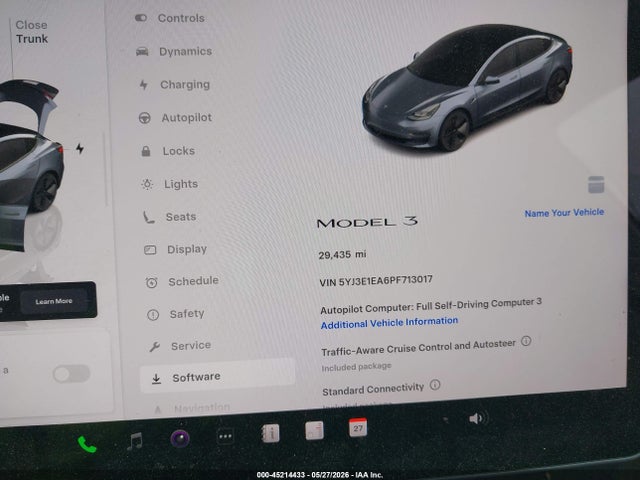 2023 Tesla Model 3 Rear-wheel Drive მანქანა იყიდება აუქციონზე, vin: 5YJ3E1EA6PF713017, აუქციონის ნომერი: 45214433