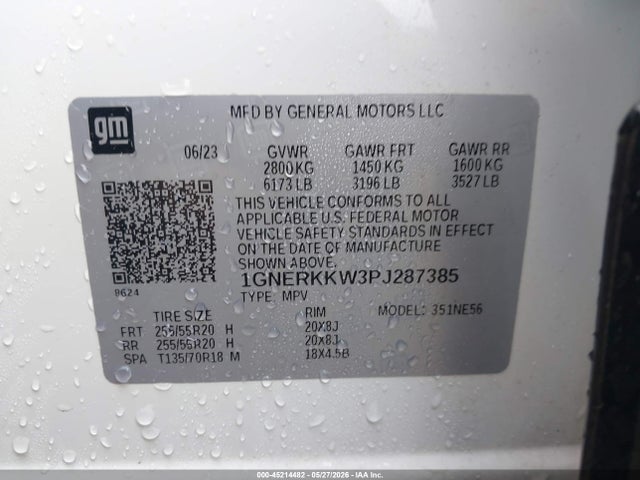 Aukcja sprzedaży 2023 Chevrolet Traverse Fwd Premier, vin: 1GNERKKW3PJ287385, numer aukcji: 45214482