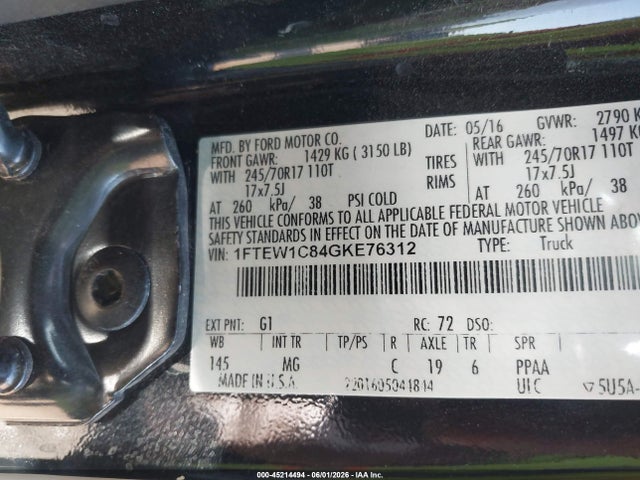 Ford F-150 Xlt 2016 1FTEW1C84GKE76312 Image 9