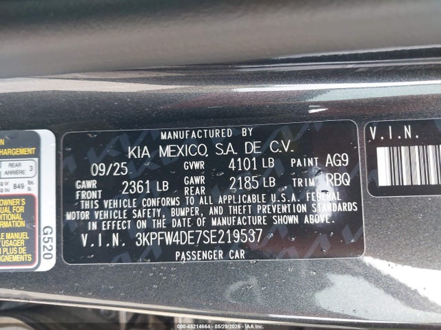 KIA K4 Gt-line 2025 3KPFW4DE7SE219537 Image 9