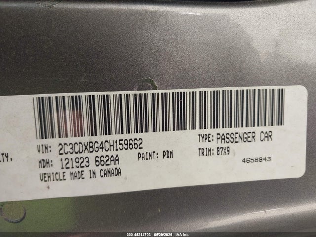 Aukcja sprzedaży 2012 Dodge Charger Se, vin: 2C3CDXBG4CH159662, numer aukcji: 45214703