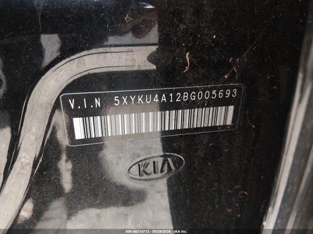 45214713 :رقم المزاد ، 5XYKU4A12BG005693 vin ، 2011 Kia Sorento Ex مزاد بيع