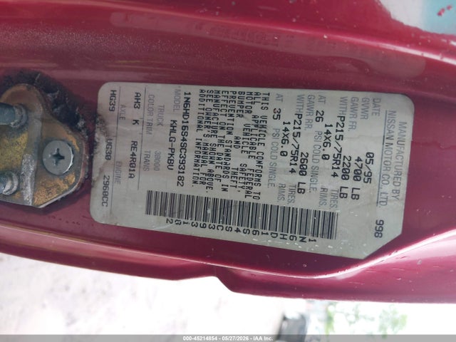 Продаж на аукціоні авто 1995 Nissan Truck King Cab Se/king Cab Xe, vin: 1N6HD16S4SC393182, номер лоту: 45214854