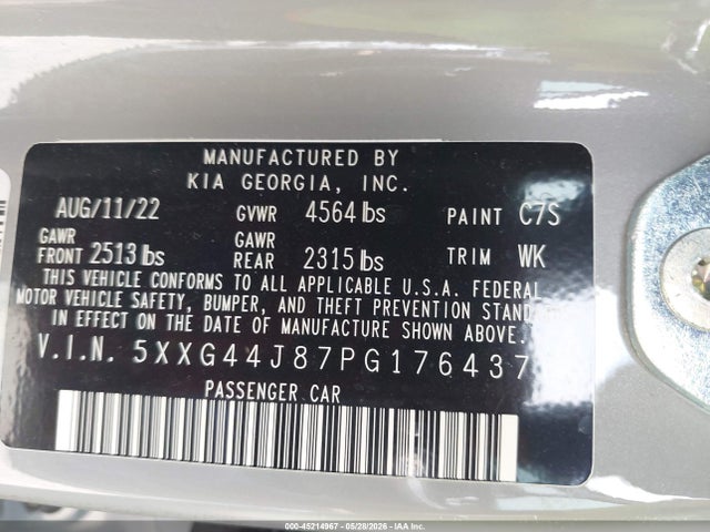 KIA K5 Gt 2023 5XXG44J87PG176437 Image 9