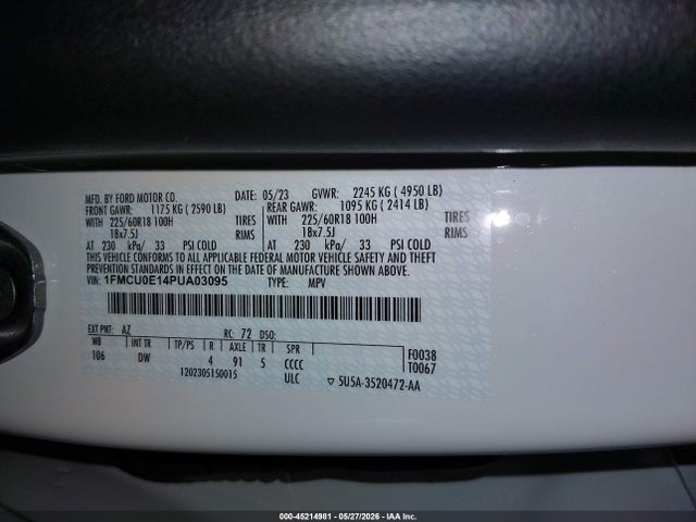 Ford Escape Phev 2023 1FMCU0E14PUA03095 Image 9