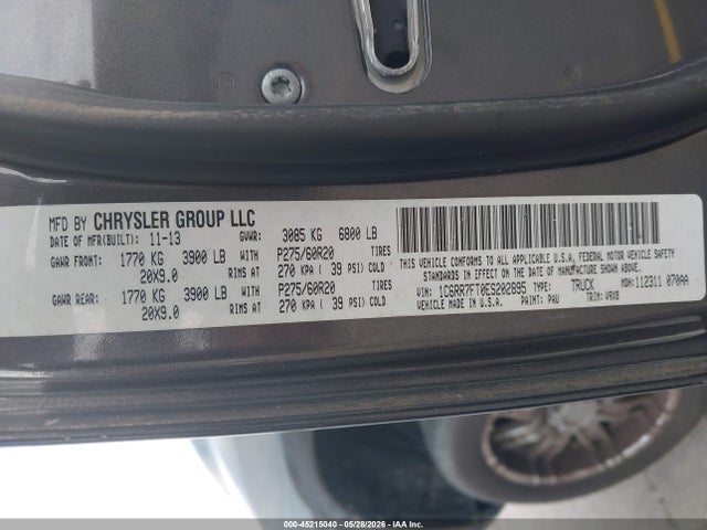 Продаж на аукціоні авто 2014 Ram 1500 Express, vin: 1C6RR7FT0ES202895, номер лоту: 45215040