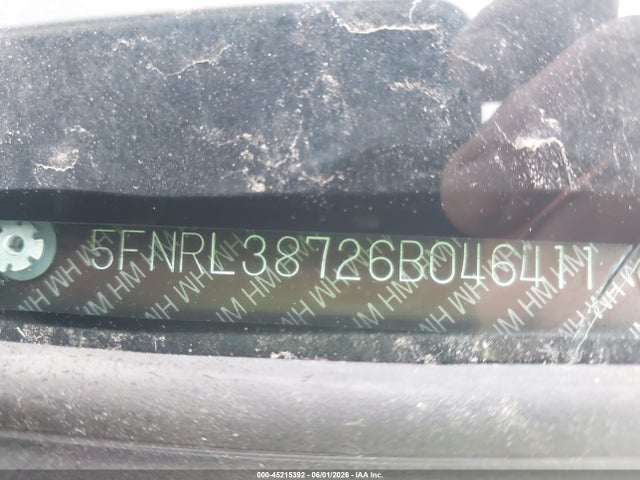 45215392 :رقم المزاد ، 5FNRL38726B046411 vin ، 2006 Honda Odyssey Ex-l مزاد بيع