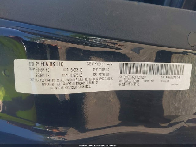 Продажа на аукционе авто 2015 Fiat 500 Ribelle, vin: 3C3CFFAR8FT639898, номер лота: 45215470