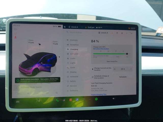 Auction sale of the 2023 Tesla Model Y Awd/long Range Dual Motor All-wheel Drive, vin: 7SAYGDEE1PA033496, lot number: 45215648