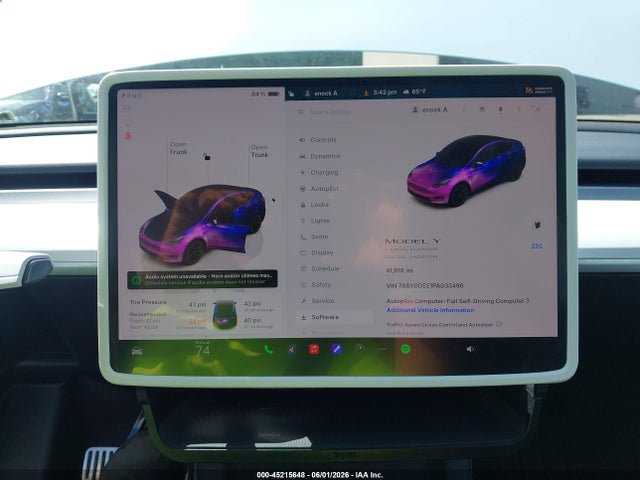45215648 :رقم المزاد ، 7SAYGDEE1PA033496 vin ، 2023 Tesla Model Y Awd/long Range Dual Motor All-wheel Drive مزاد بيع