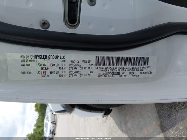 Продажа на аукционе авто 2014 Ram 1500 Longhorn Limited, vin: 1C6RR7PTXES111356, номер лота: 45215687