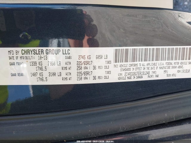 Продаж на аукціоні авто 2014 Dodge Grand Caravan Se, vin: 2C4RDGBG7ER191248, номер лоту: 45215760