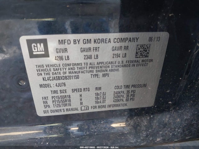 Продаж на аукціоні авто 2013 Buick Encore, vin: KL4CJASBXDB201150, номер лоту: 45215908