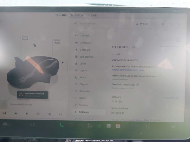 45215979 :رقم المزاد ، 5YJ3E1EA6PF453735 vin ، 2023 Tesla Model 3 Rear-wheel Drive مزاد بيع