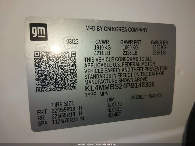 Aukcja sprzedaży 2023 Buick Encore Gx Preferred Fwd, vin: KL4MMBS24PB148306, numer aukcji: 45215983