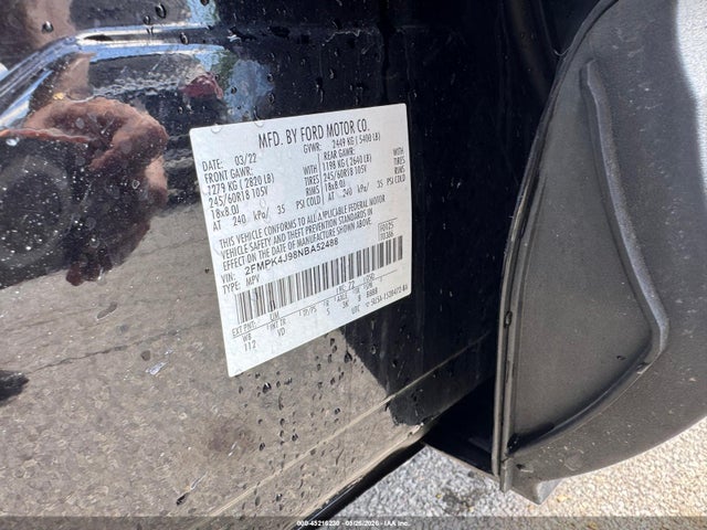2022 Ford Edge Sel მანქანა იყიდება აუქციონზე, vin: 2FMPK4J98NBA52488, აუქციონის ნომერი: 45216230
