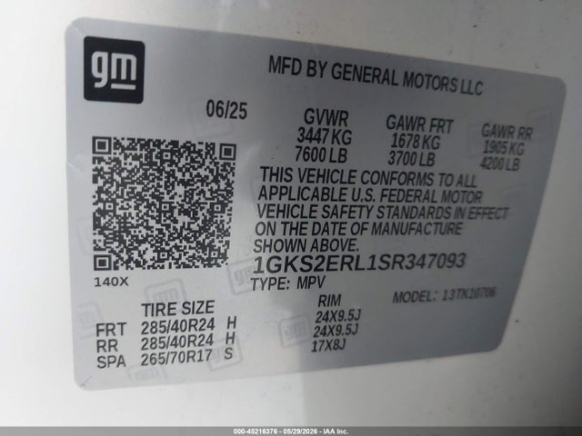 GMC Yukon 4wd Denali Ultimate 2025 1GKS2ERL1SR347093 Image 9